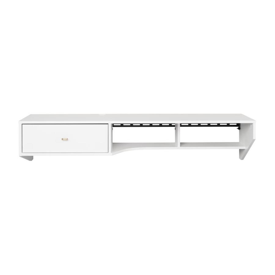 Prepac 58 25 In White Floating Desk In The Desks Department At Lowes Com