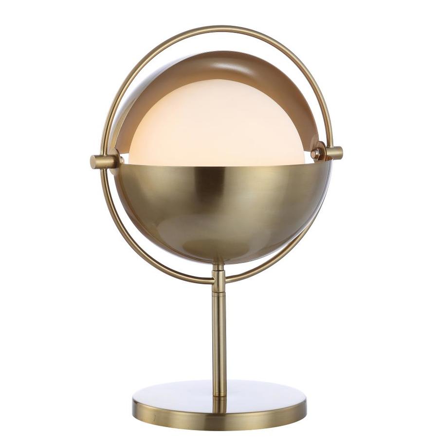 JONATHAN Y Glam Brass Gold Table Lamp with Glass Shade in the Table ...