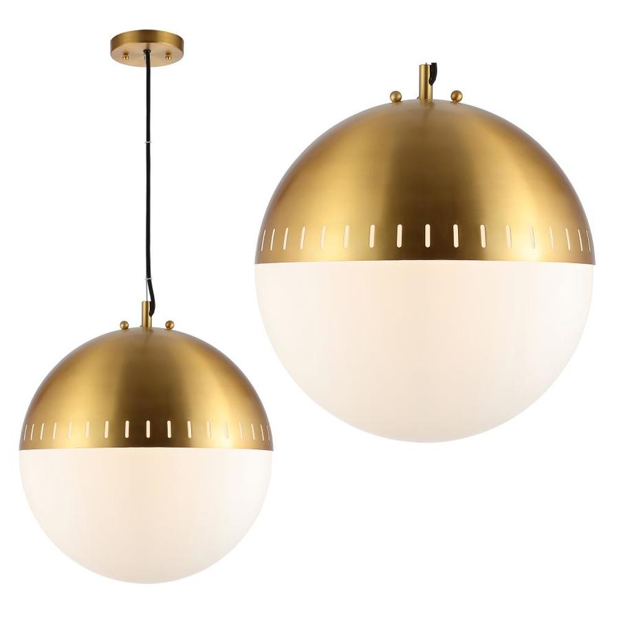 JONATHAN Y Glam Brass Gold Modern/Contemporary Clear Glass Globe LED