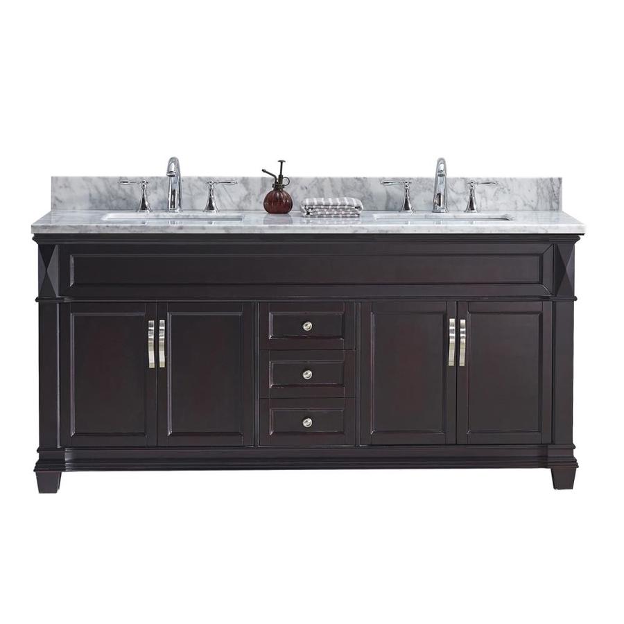 Virtu USA Victoria 60-in Espresso Double Sink Bathroom ...