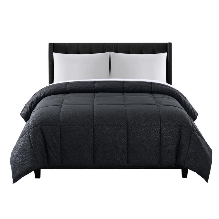New Sega Home New Sega Home Textiles 8482 Cheetah Embossed Black Comforter Full Queen In The Comforters Bedspreads Department At Lowes Com