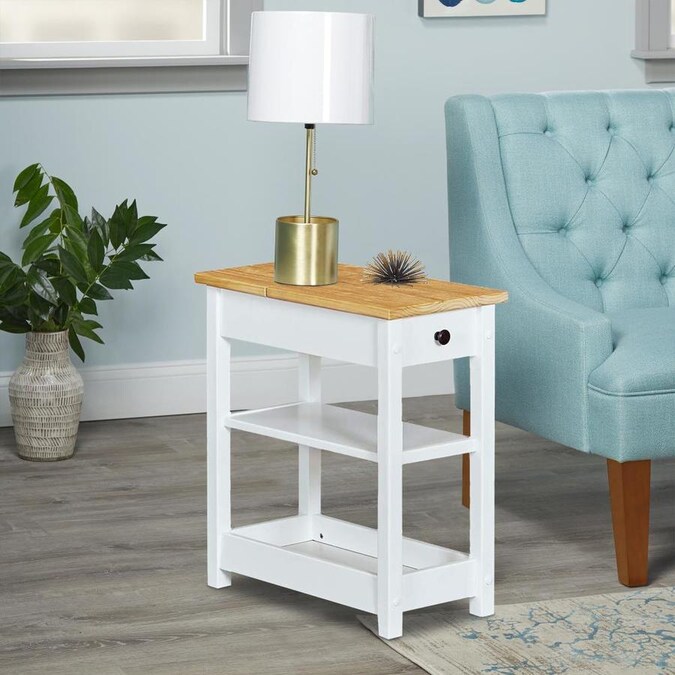 Casainc Solid Wood End Table With Storage White In The Tables Department At Com - Solid Wood End Tables With Storage Casainc Solid Wood End Table With Storage White In The Tables Department At Com - Solid Wood End Tables With Storage