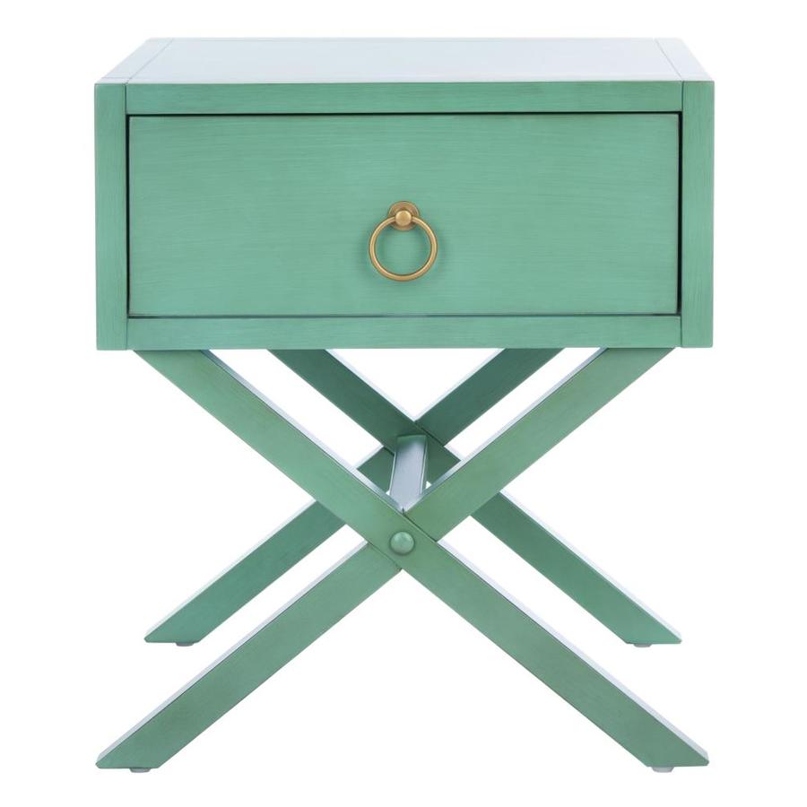 Safavieh Odilia 1 Drawer Nightstand (Turquoise) in the Nightstands