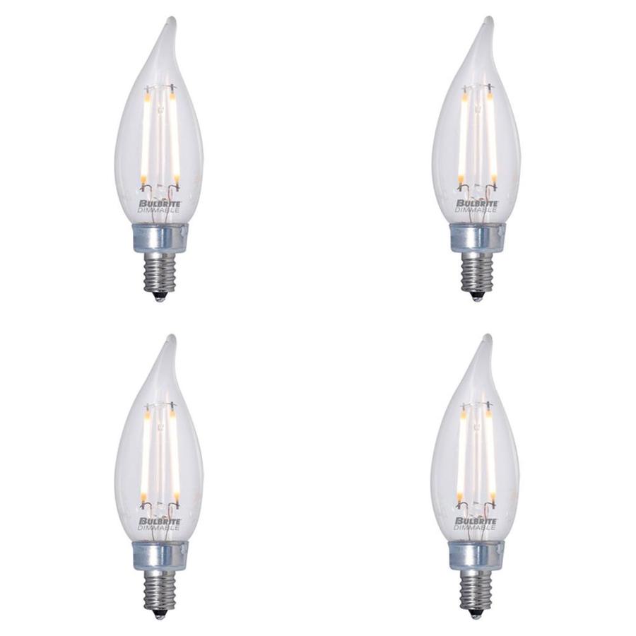 Bulbrite 25-Watt EQ CA10 Warm White Dimmable LED Light Bulb (4-Pack) In ...