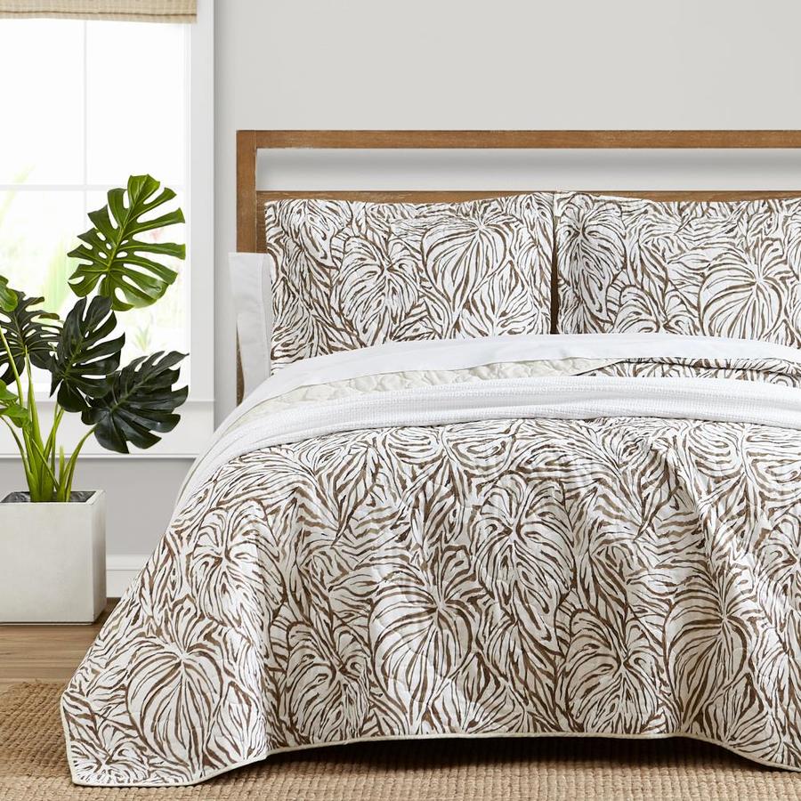 Tommy Bahama Tommy Bahama-Cotton- Cocoa Kenya King 3- Piece, Quilt-Sham ...