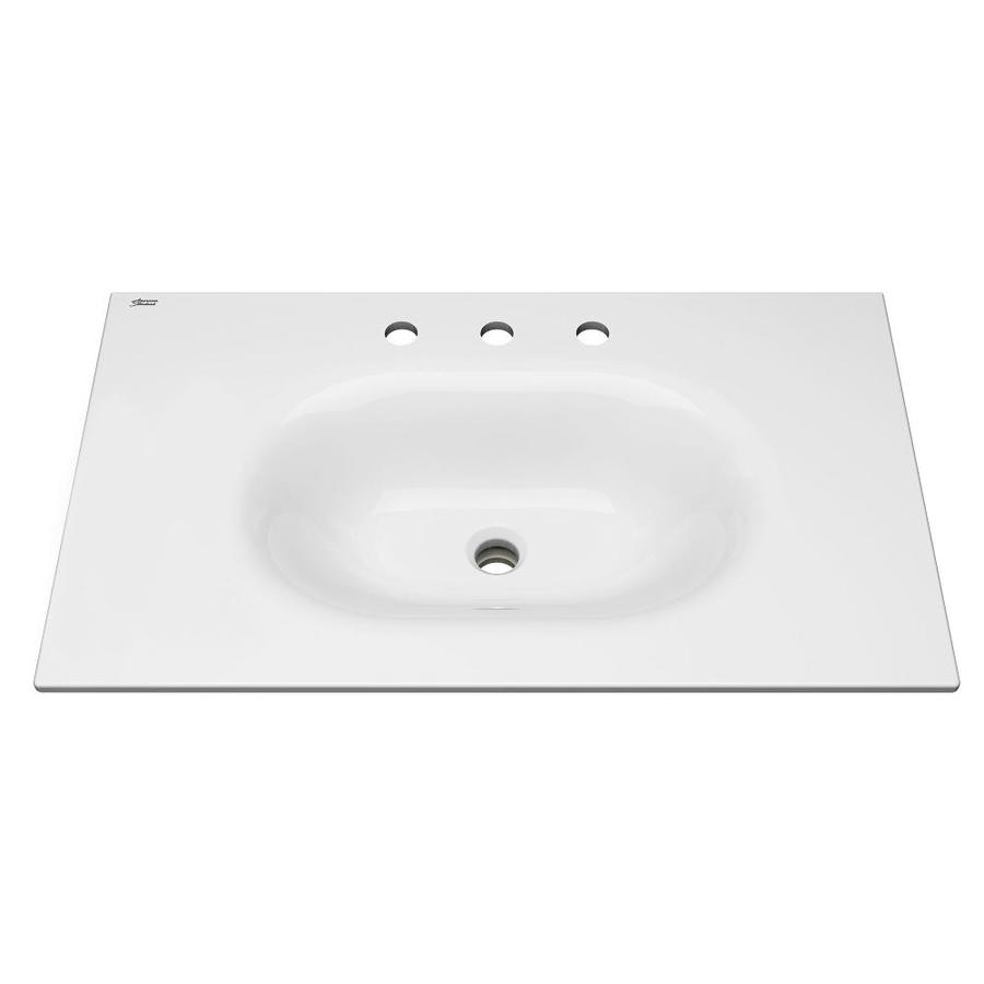 American Standard Studio S 33in Vanity Top Sink 8in Centers in White in the Bathroom Sinks