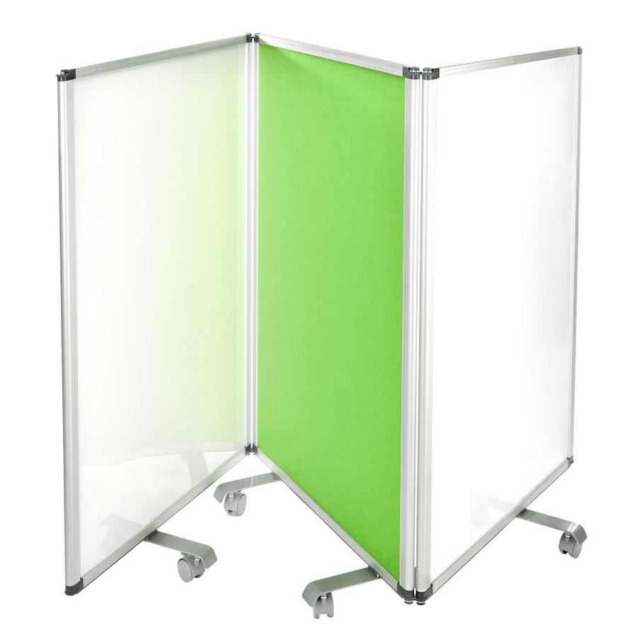 AdirOffice Green 45 in x 32 in Portable DoubleSided 3 Panel Whiteboard