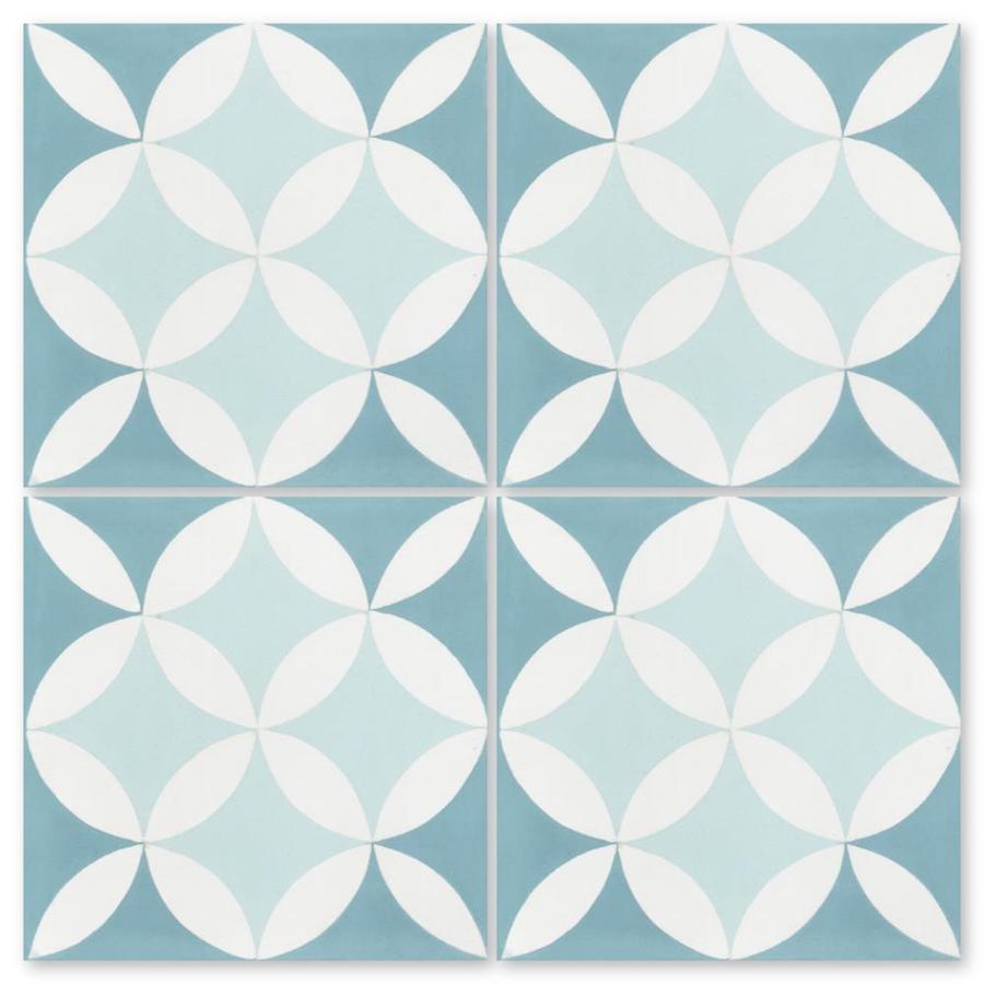 Villa Lagoon Tile South Beach 16-Pack Multi-color pattern, White (SB ...