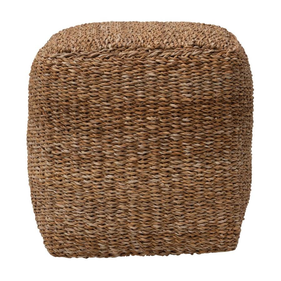 Creative CoOp Brown Seagrass Pouf in the Outdoor Ottomans & Foot