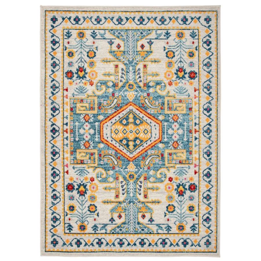 World Rug Gallery Brooklyn 5 x 7 Geometric Medallion Multi Area Rug in