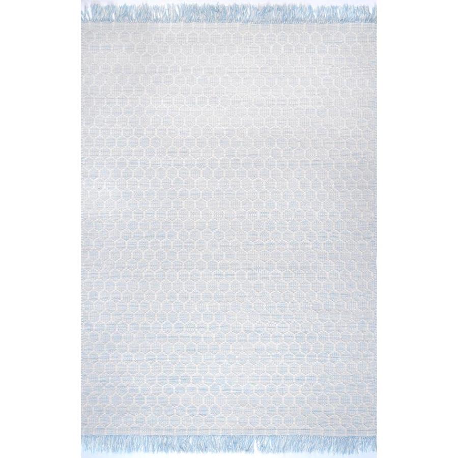 nuLOOM Wylie 3 x 5 Baby Blue Indoor Geometric Handcrafted Area Rug in ...