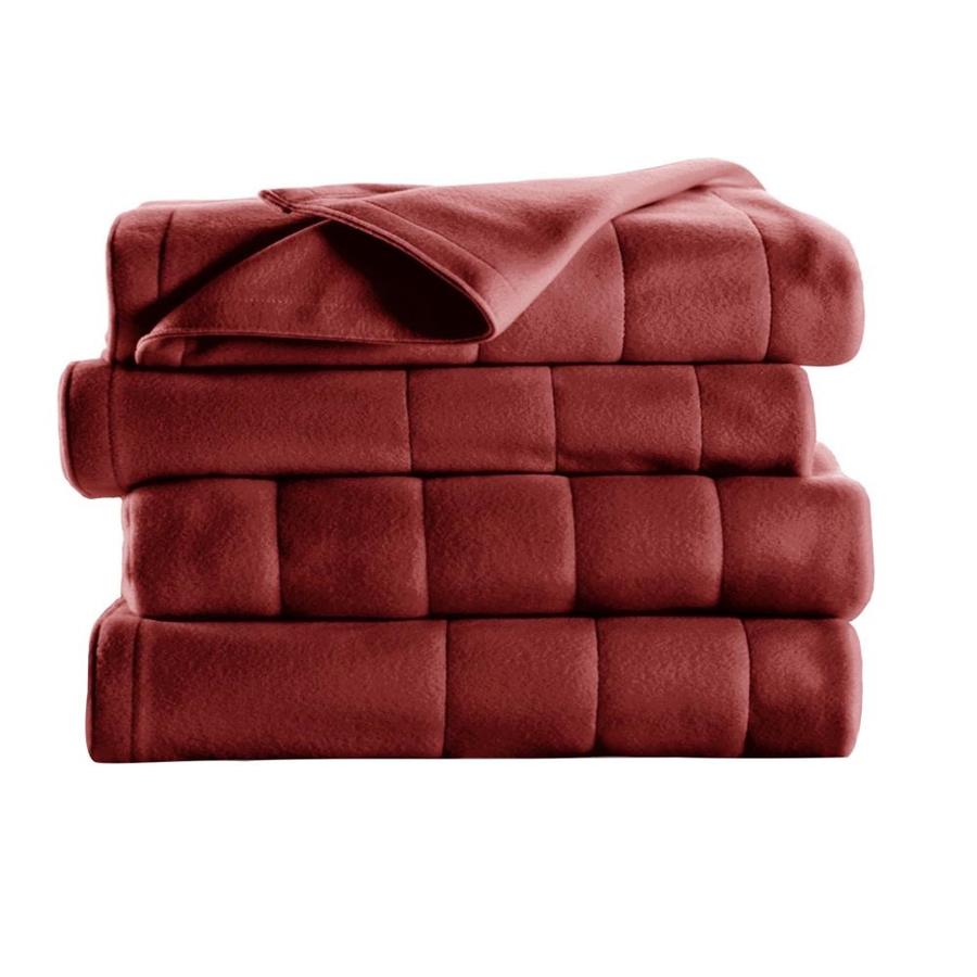 Sunbeam Sunbeam Fleece Heated Full Blanket In Garnet In The Blankets ...