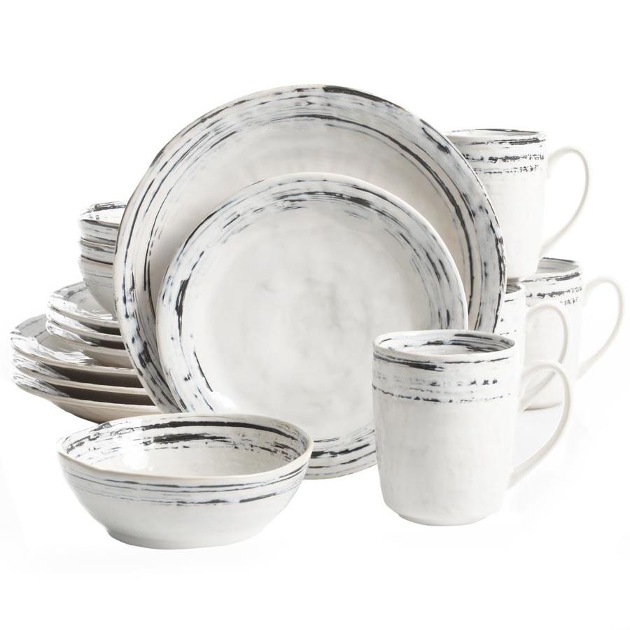 Gibson 16Piece Gray Dinnerware in the Dinnerware department at