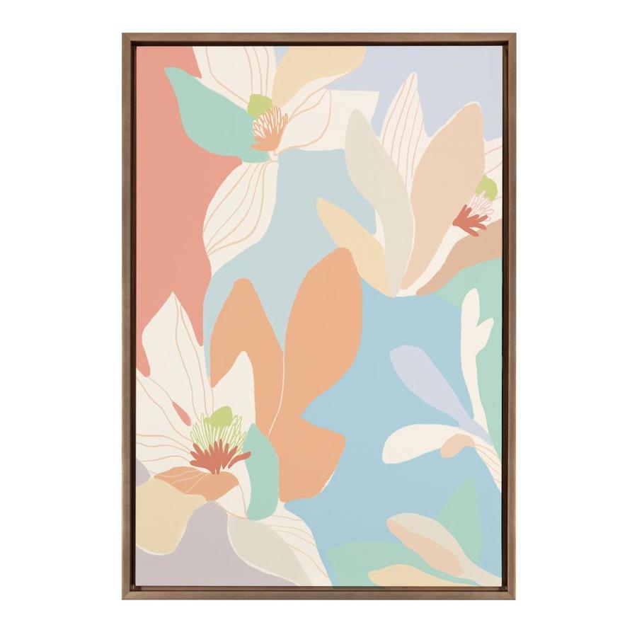 Kate and Laurel Sylvie Spring Magnolia Framed Canvas by Kasey Free ...