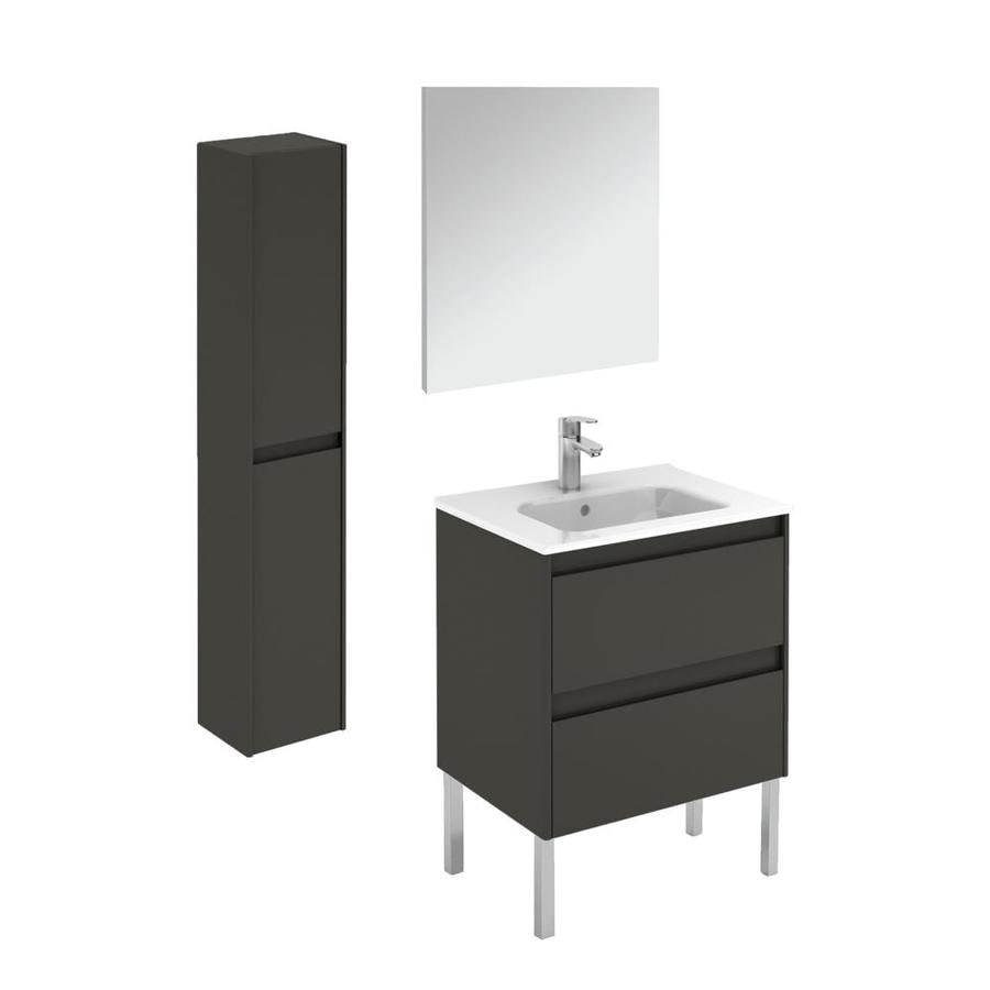 WS Bath Collections Ambra Vanities 24-in Glossy Anthracite ...