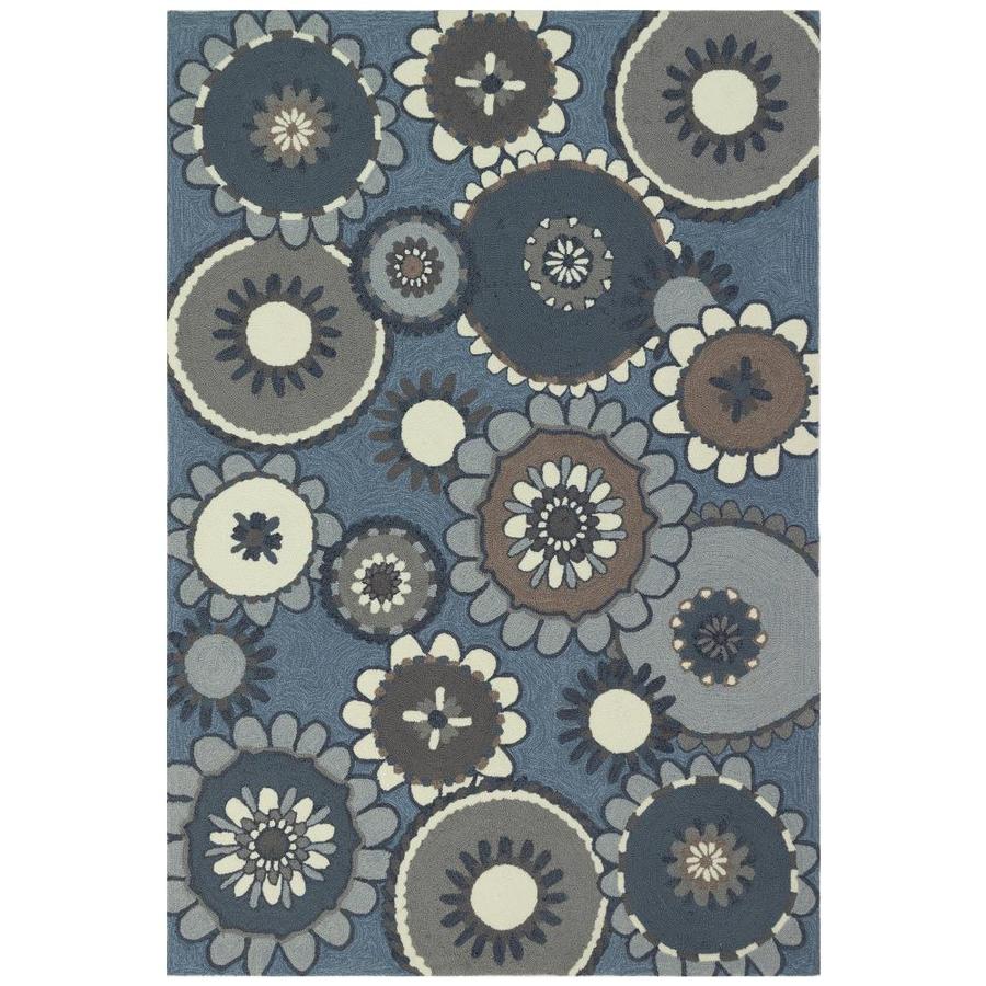 Couristan Monaco 8 X 12 Ocean Indoor Outdoor Floral Botanical Area Rug In The Rugs Department At Lowes Com