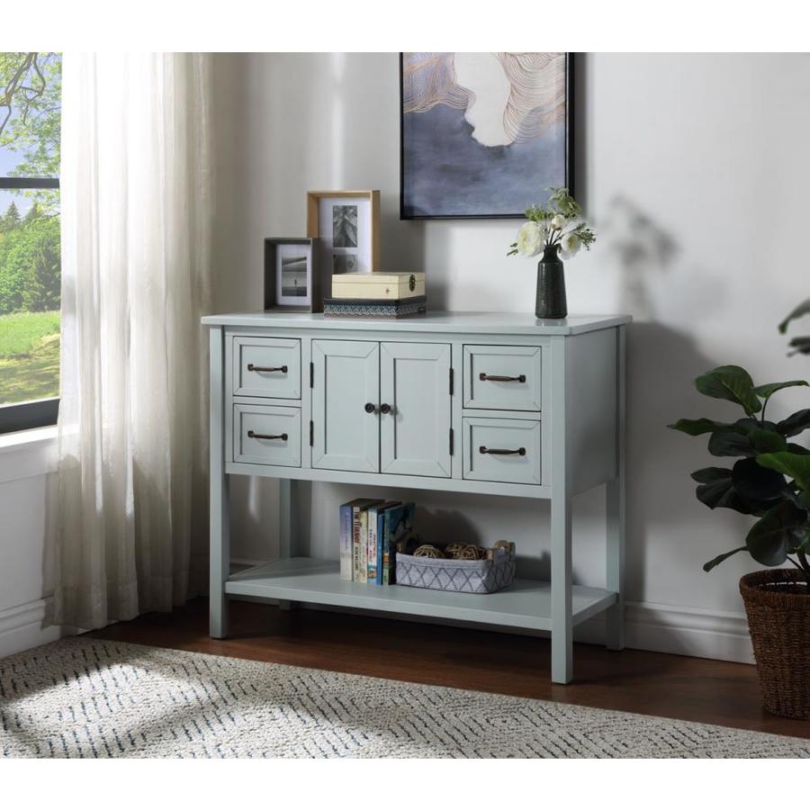 CASAINC Light Blue Modern Console Table Sofa Table for Living Room in ...