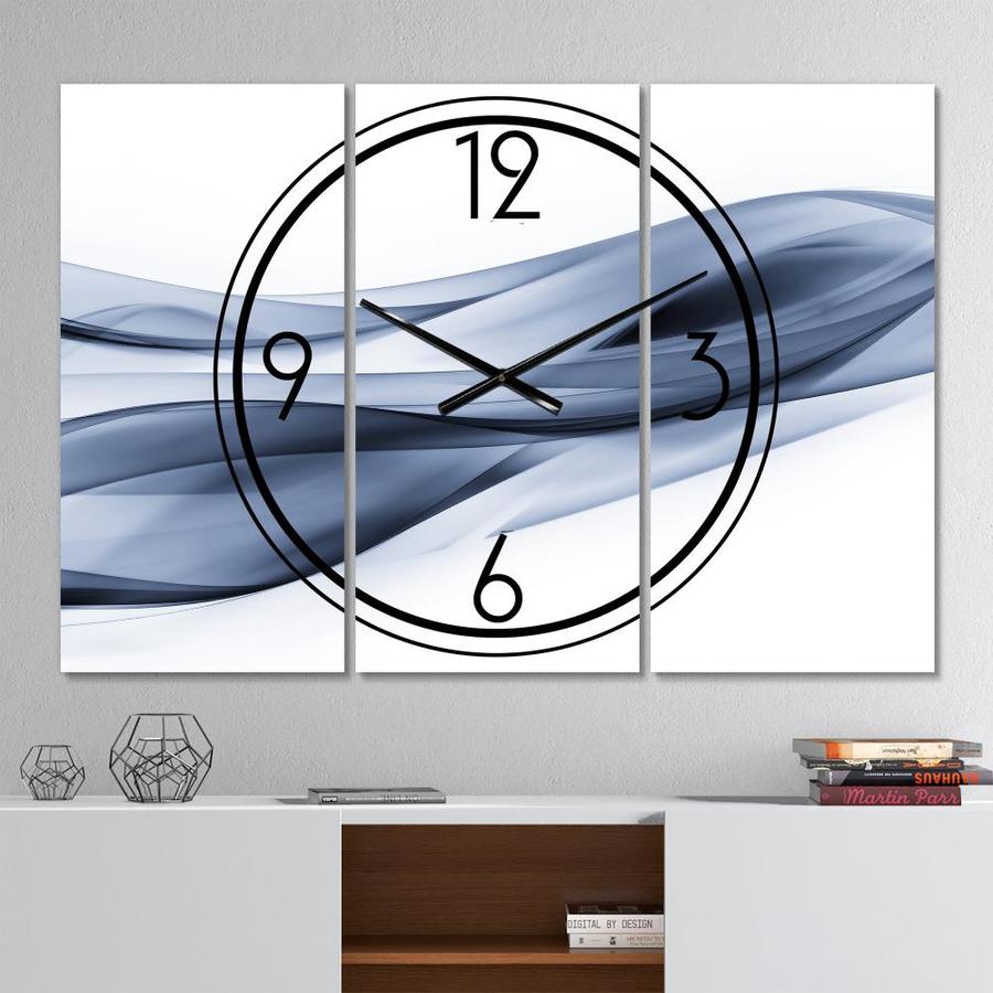 Designart Designart 'Glittering Light Blue Pattern' Modern wall clock ...