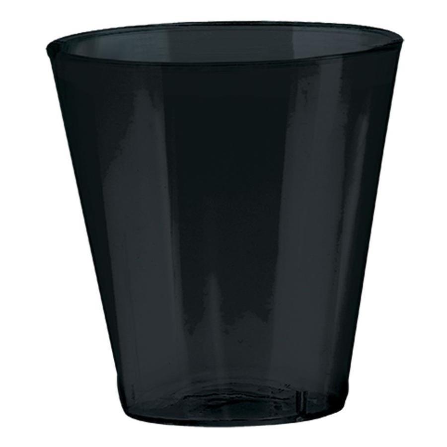 Amscan 100Count 2oz Black Plastic Disposable Cups in the Disposable