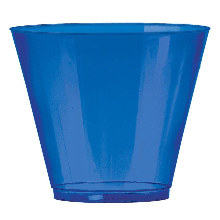 blue disposable cups