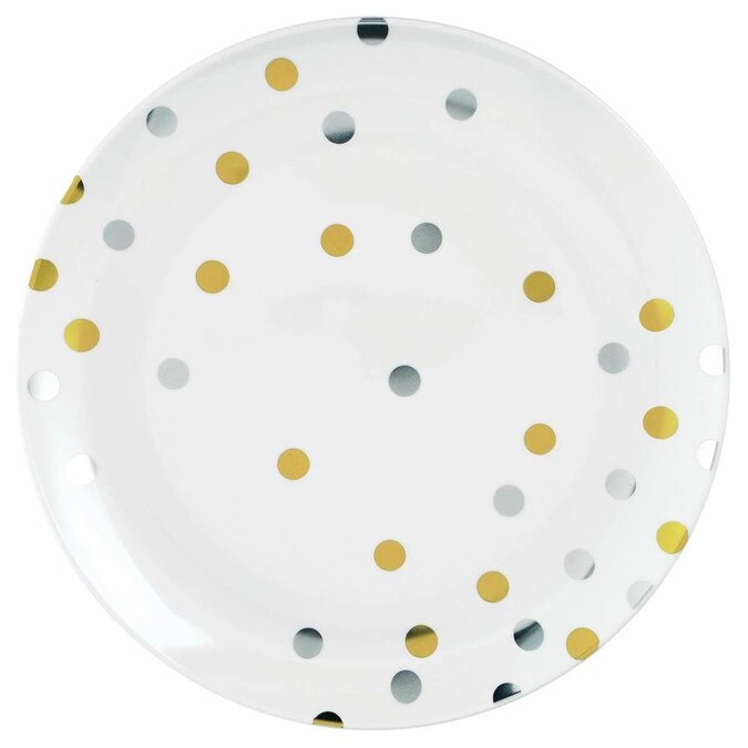Amscan Gold and Silver Confetti Premium Plastic 7.5-in. Plates in the ...