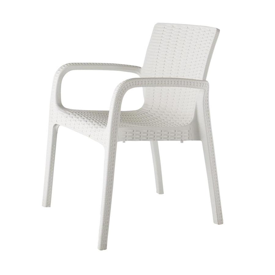 white plastic chairs