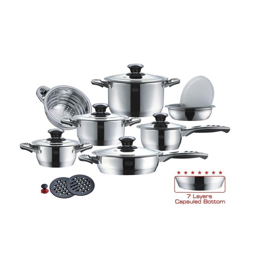 Alpine Cuisine 9.5-in Stainless Steel Cookware Set with Lid(s) Included ...