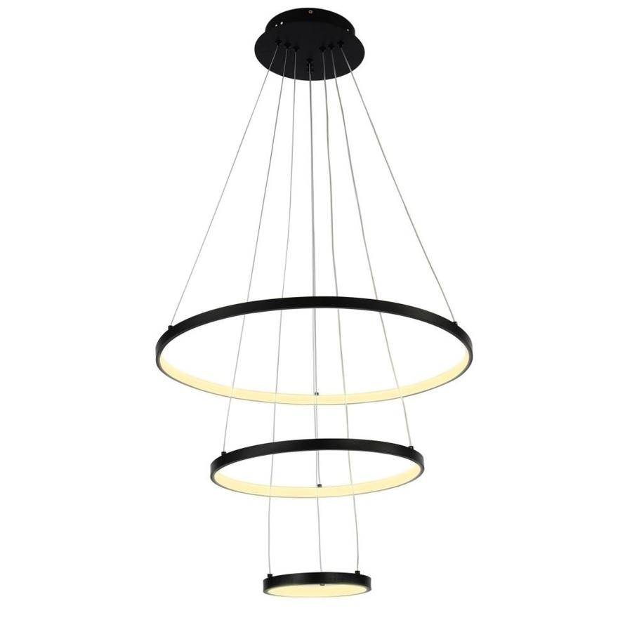 Aiwen 3 Light Unique Tiered Led Chandelier In Black Finish Neutral Light Source 4500k In The Chandeliers Department At Lowes Com