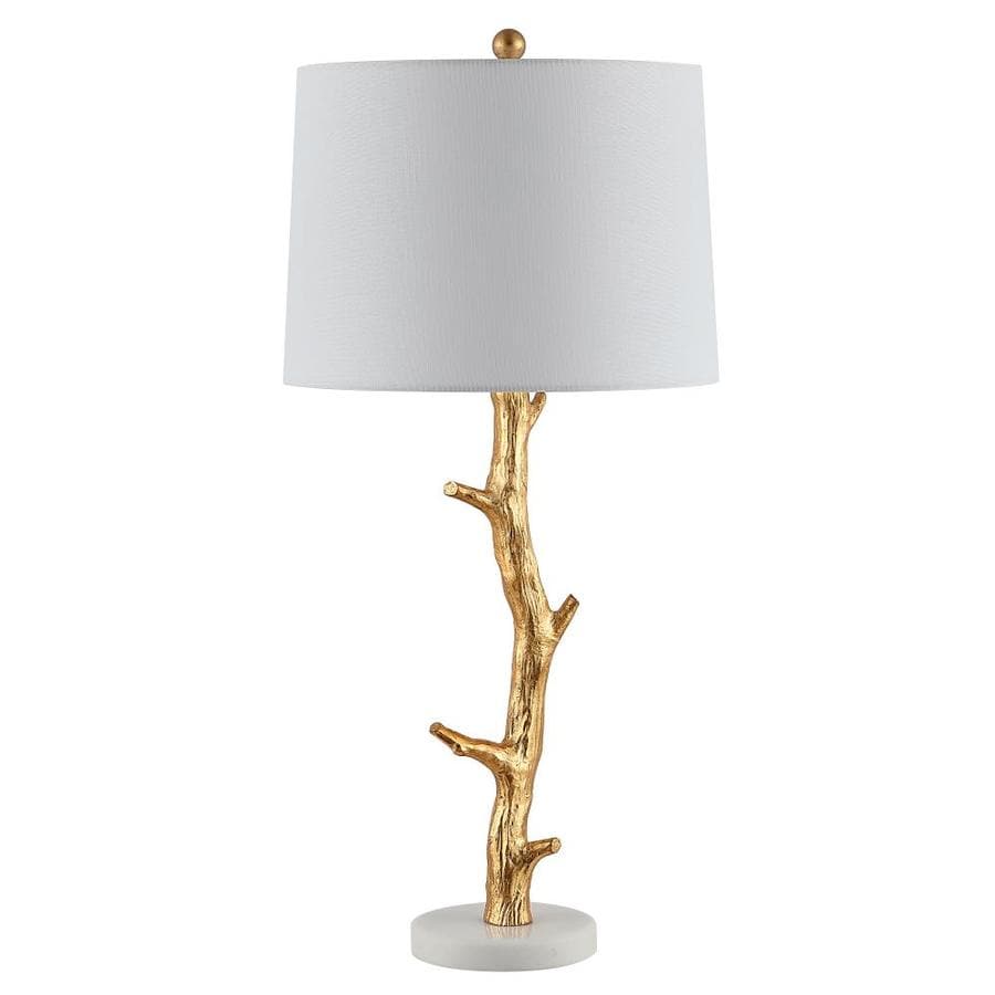 Safavieh Olenna Gold Leaf Table Lamp With Fabric Shade In The Table Lamps Department At Lowes Com