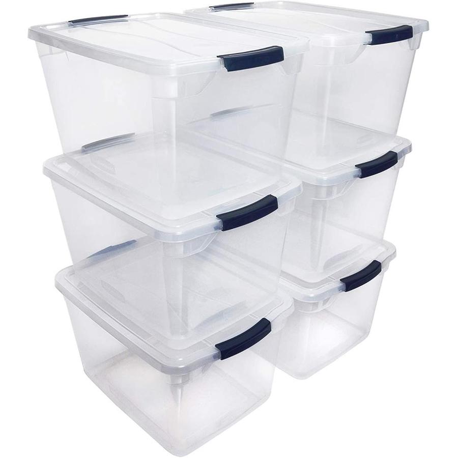 Rubbermaid 6Pack (30Quart) Clear Underbed Tote with Latching Lid in