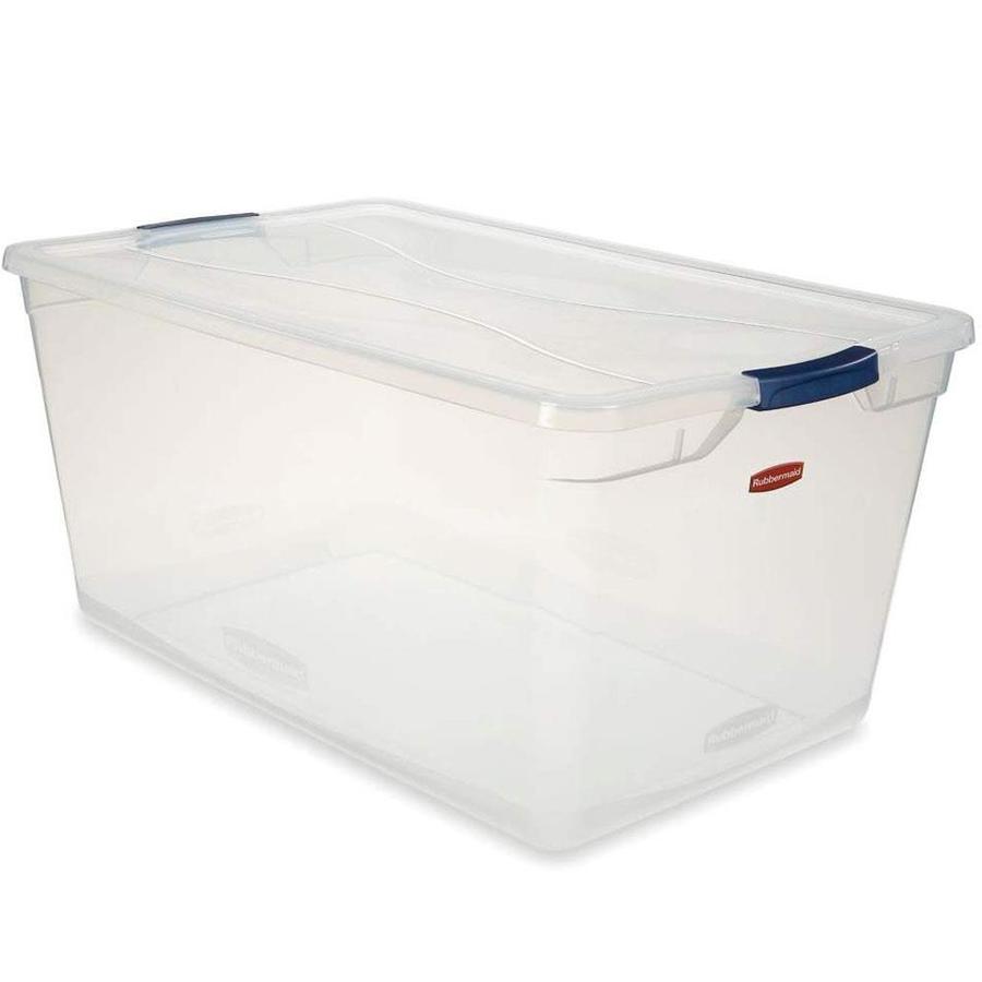 Rubbermaid 4-Pack (95-Quart) Clear Tote with Latching Lid in the ...