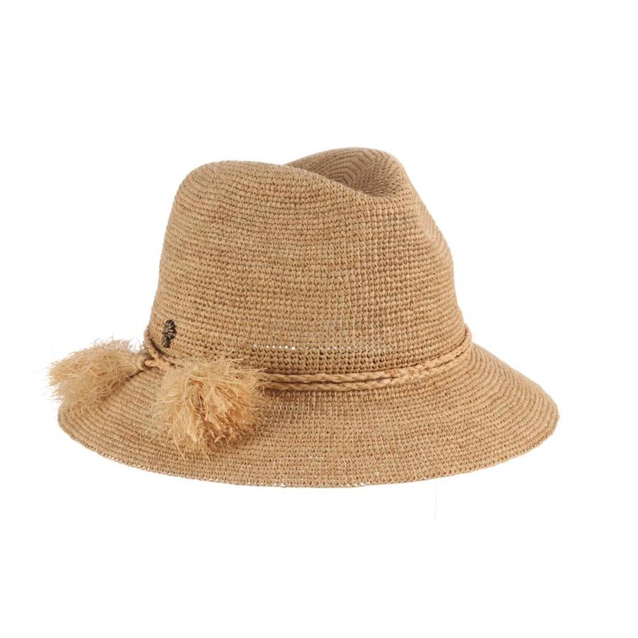 Crocheted Raffia Safari Hat 