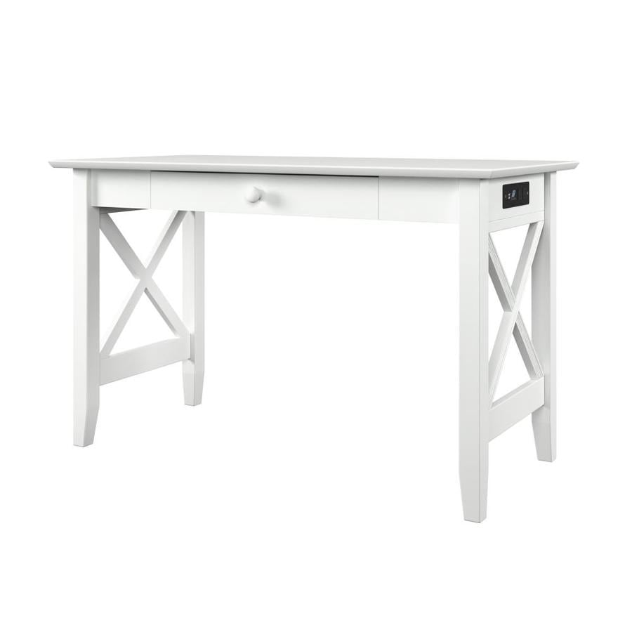 Atlantic Furniture Lexi 24-in White Traditional Rubberwood Writing Desk ...