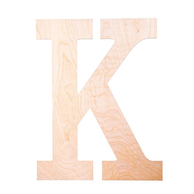 Unfinished Wood Co. 23-in Tall Unfinished Plywood Letter - K in the ...