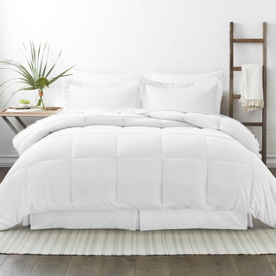 Ienjoy Home Home 8 Piece White King Comforter Set In The Bedding Sets Department At Lowes Com