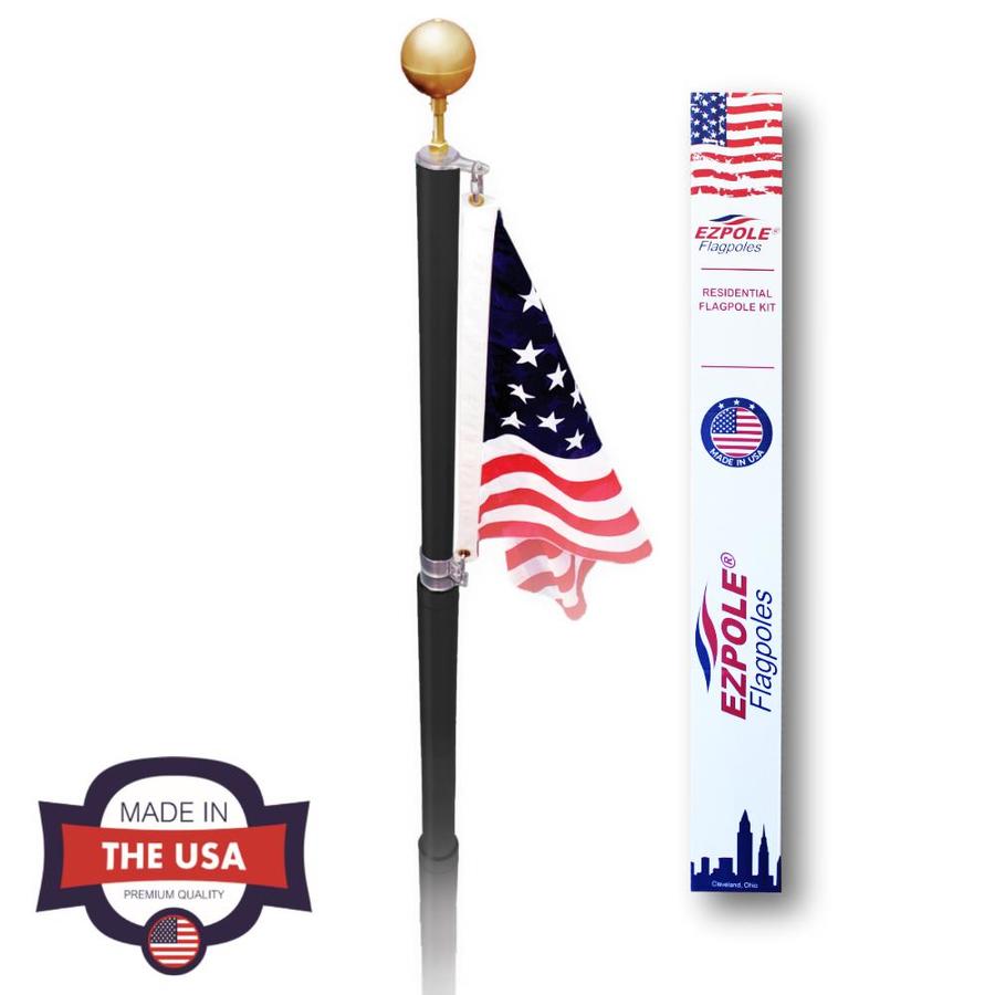 EZPOLE Liberty 21 ft. Bronze Telescopic Flagpole Kit with Swivels in