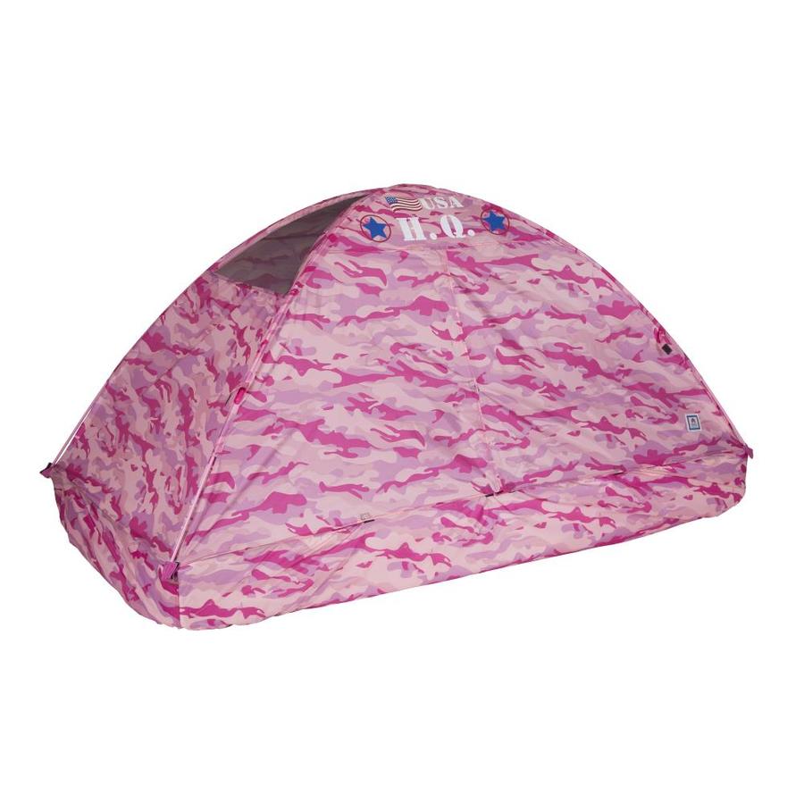 Pacific Play Tents Pink Camo Bed Tent Twin Size in the Toddler Beds department at