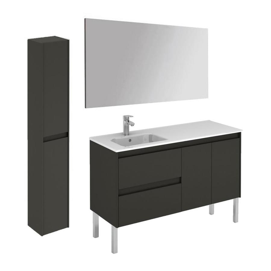 WS Bath Collections Ambra Vanities 48-in Glossy Anthracite ...