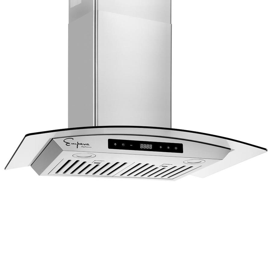 IsEasy 30 In. 500-CFM Convertible Wall Mounted Range Hood In Stainless Steel With Charcoal Filter 3 Speed Fan And 2 Led Lights Rghd594