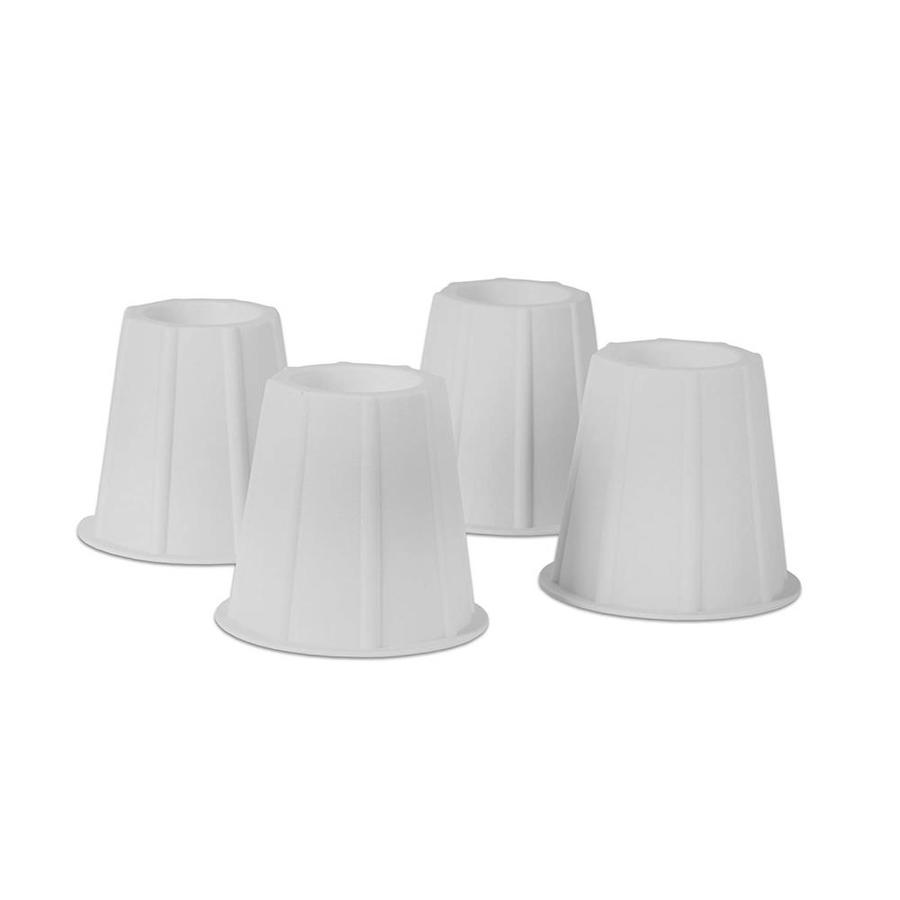 Home it USA 5 To 6 In. 4 Pack Bed Risers In White in the Bed Risers