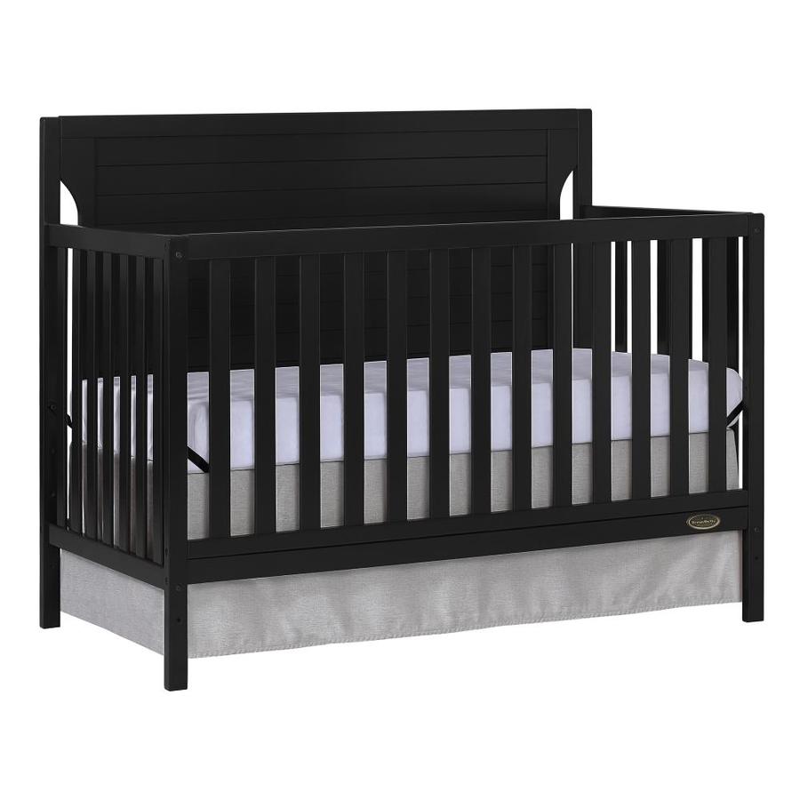 Dream On Me Cape Cod Black 5 in 1 Convertible Crib in the Cribs