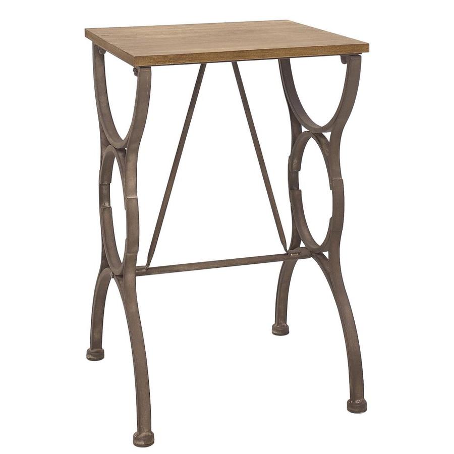 Walnut/OilRubbed Bronze Metal End Table in the End Tables department