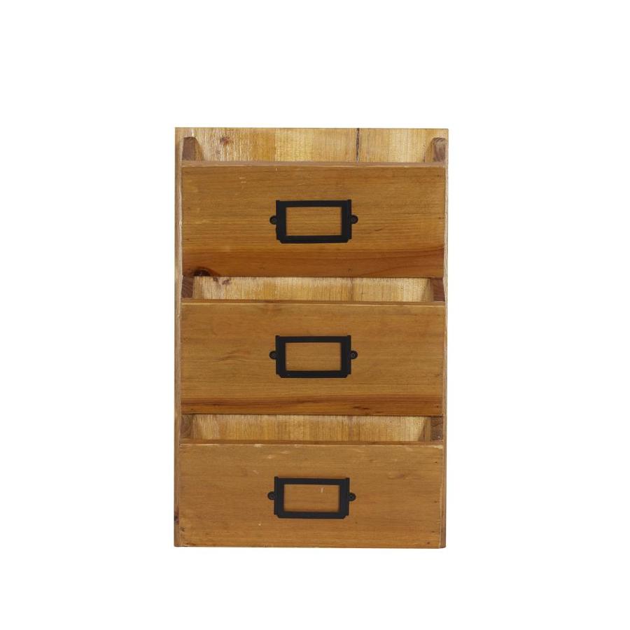 Grayson Lane Wooden Letter Holder With Label Slots WallMounted Letter
