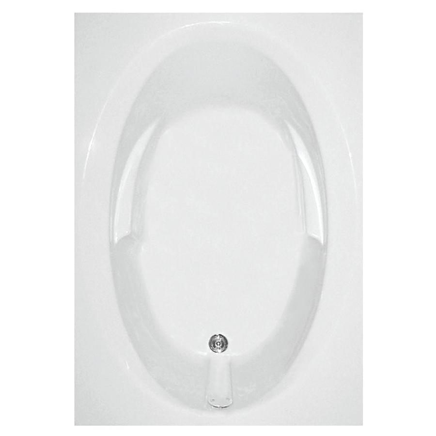 Mansfield ProFit Builder Series 42in W x 60in L White Acrylic Oval In Rectangle Reversible