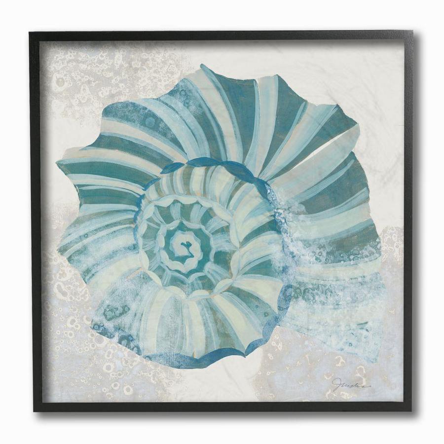 Stupell Industries Marine Nautilus Shell Beach Ocean Animal Painting Framed 12 In H X 12 In W Coastal Wood Print In The Wall Art Department At Lowes Com