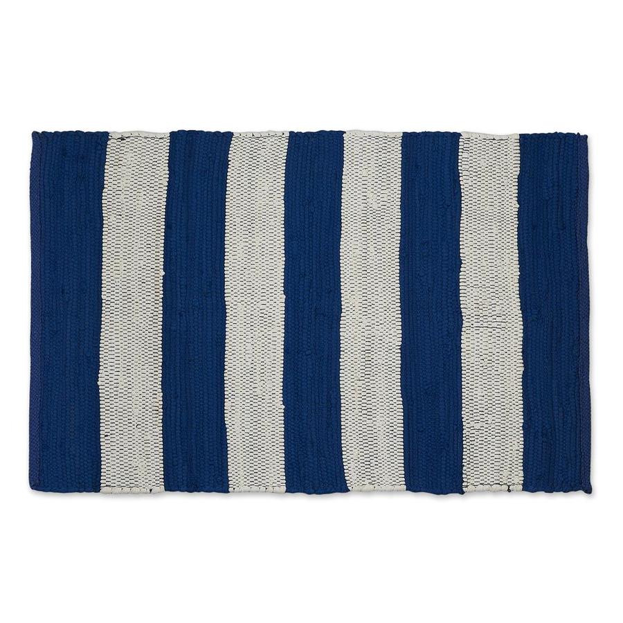 DII Navy/White Stripe Rag Rug 2x3ft in the Rugs department at Lowes.com
