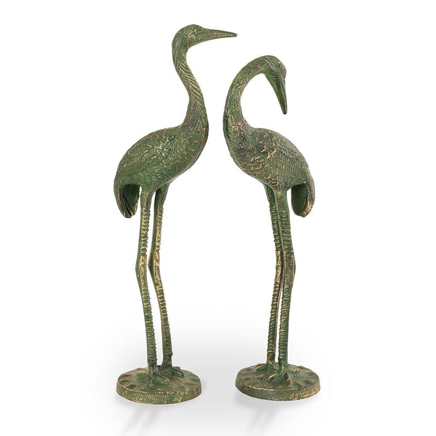 SPI Home Bashful Crane Pair Garden Statue 17 In. Tall in the Garden