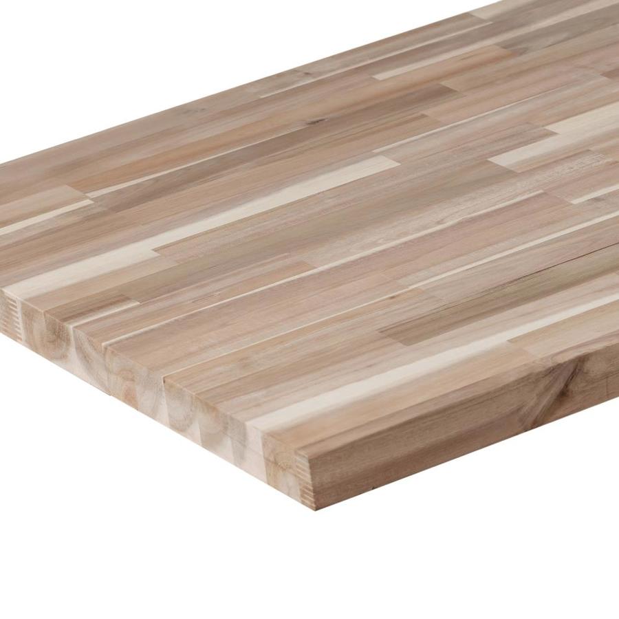 Sparrow Peak 8 Ft Natural Color Straight Butcher Block Acacia Kitchen Countertop In The Kitchen 