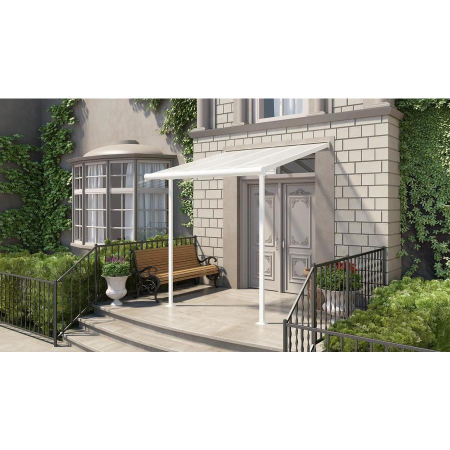 Palram 7.5ft x 7.5ft White Aluminum Patio Cover in the Patio Covers department at