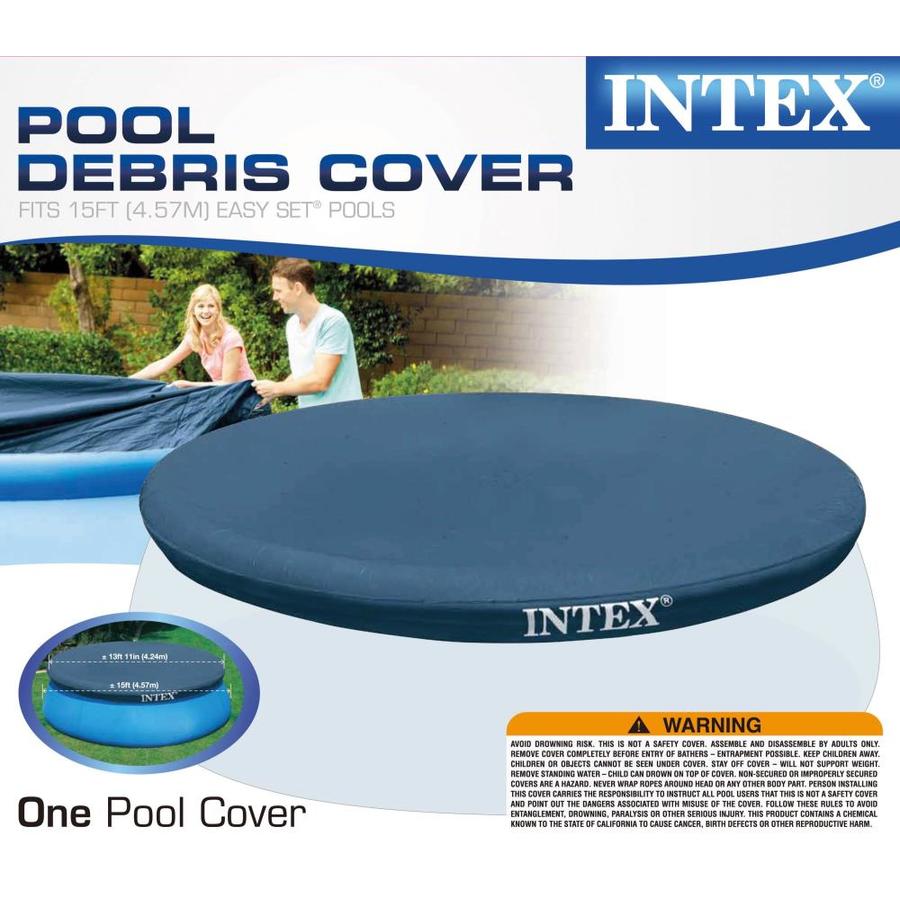 Intex Intex 15 Foot Easy Set Cover Swimming Pool Debris Vinyl Round ...